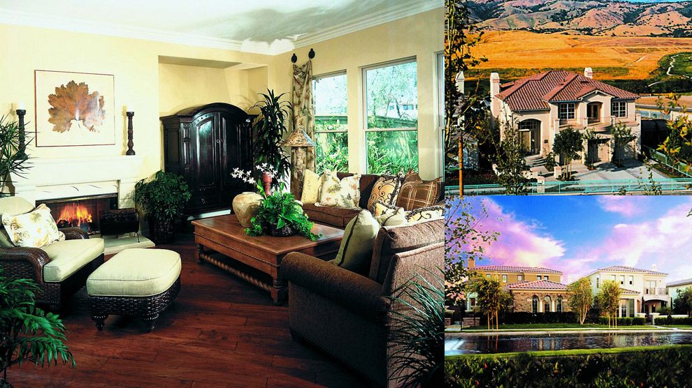 Interior and exterior views of various Shea Homes